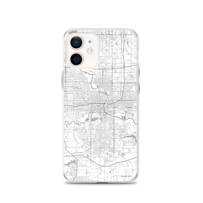 Custom Des Moines Iowa Map iPhone 12 Phone Case in Classic