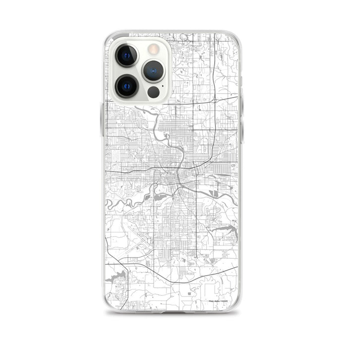 Custom Des Moines Iowa Map iPhone 12 Pro Max Phone Case in Classic