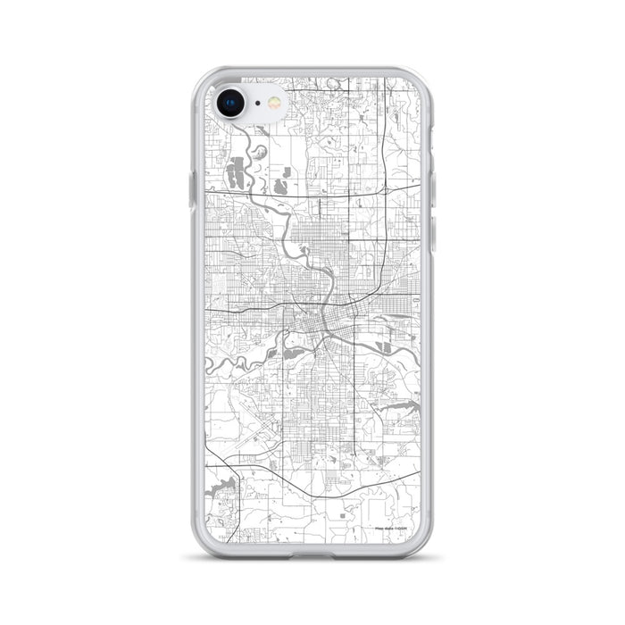 Custom Des Moines Iowa Map iPhone SE Phone Case in Classic