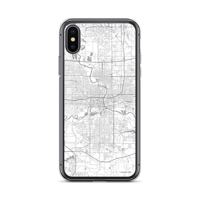 Custom Des Moines Iowa Map Phone Case in Classic