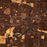 Des Moines Iowa Map Print in Ember Style Zoomed In Close Up Showing Details