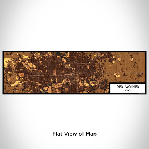 Flat View of Map Custom Des Moines Iowa Map Enamel Mug in Ember