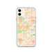 Custom Des Moines Iowa Map Phone Case in Watercolor