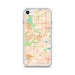 Custom Des Moines Iowa Map iPhone SE Phone Case in Watercolor