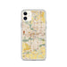 Custom Des Moines Iowa Map Phone Case in Woodblock