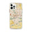 Custom Des Moines Iowa Map iPhone 12 Pro Max Phone Case in Woodblock