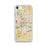 Custom Des Moines Iowa Map iPhone SE Phone Case in Woodblock