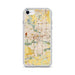 Custom Des Moines Iowa Map iPhone SE Phone Case in Woodblock