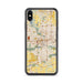 Custom Des Moines Iowa Map Phone Case in Woodblock