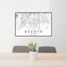 24x36 DeSoto Texas Map Print Lanscape Orientation in Classic Style Behind 2 Chairs Table and Potted Plant