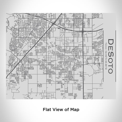 Rendered View of DeSoto Texas Map Engraving on 20oz Stainless Steel Insulated Bottle with Bamboo Top