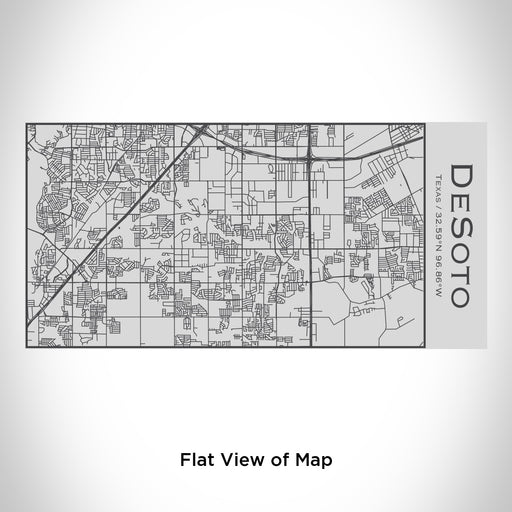 Rendered View of DeSoto Texas Map Engraving on 17oz Stainless Steel Insulated Cola Bottle