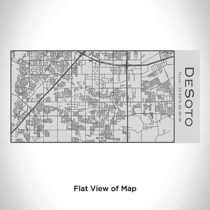 Rendered View of DeSoto Texas Map Engraving on 17oz Stainless Steel Insulated Cola Bottle
