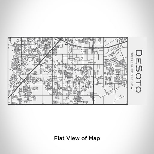 Rendered View of DeSoto Texas Map Engraving on 17oz Stainless Steel Insulated Cola Bottle in White