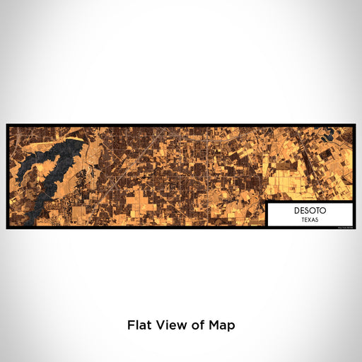 Flat View of Map Custom DeSoto Texas Map Enamel Mug in Ember