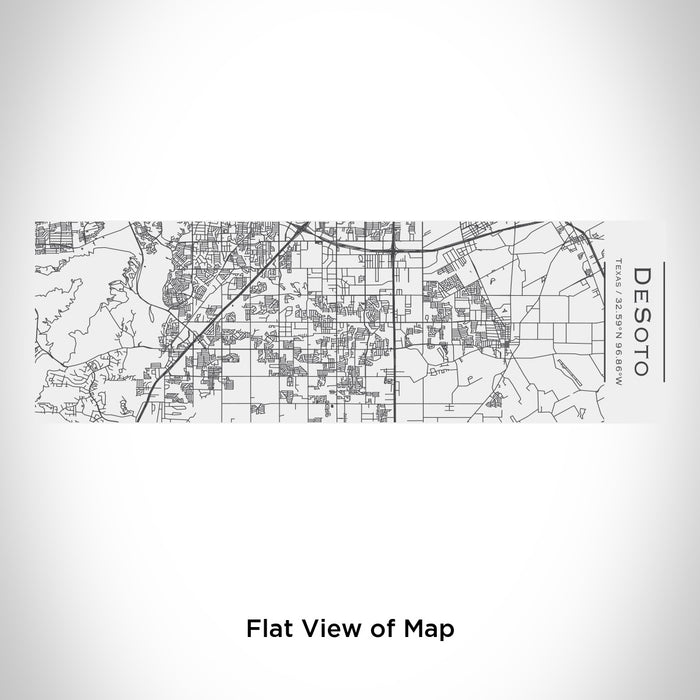 Rendered View of DeSoto Texas Map Engraving on 10oz Stainless Steel Insulated Cup with Sliding Lid in White