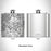 Rendered View of DeSoto Texas Map Engraving on 6oz Stainless Steel Flask