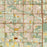 DeSoto Texas Map Print in Woodblock Style Zoomed In Close Up Showing Details