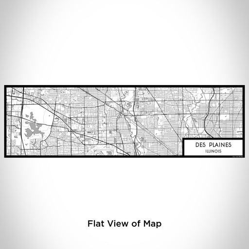 Flat View of Map Custom Des Plaines Illinois Map Enamel Mug in Classic