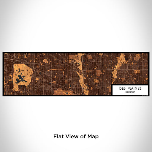 Flat View of Map Custom Des Plaines Illinois Map Enamel Mug in Ember