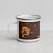 Left View Custom Des Plaines Illinois Map Enamel Mug in Ember