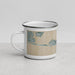 Left View Custom Destin Florida Map Enamel Mug in Afternoon
