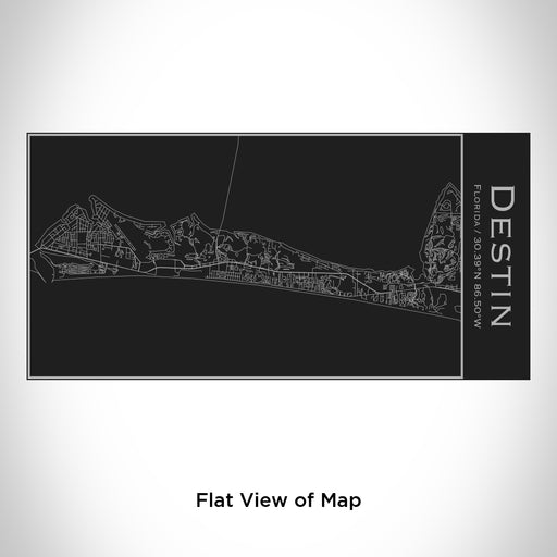 Rendered View of Destin Florida Map Engraving on 17oz Stainless Steel Insulated Cola Bottle in Black