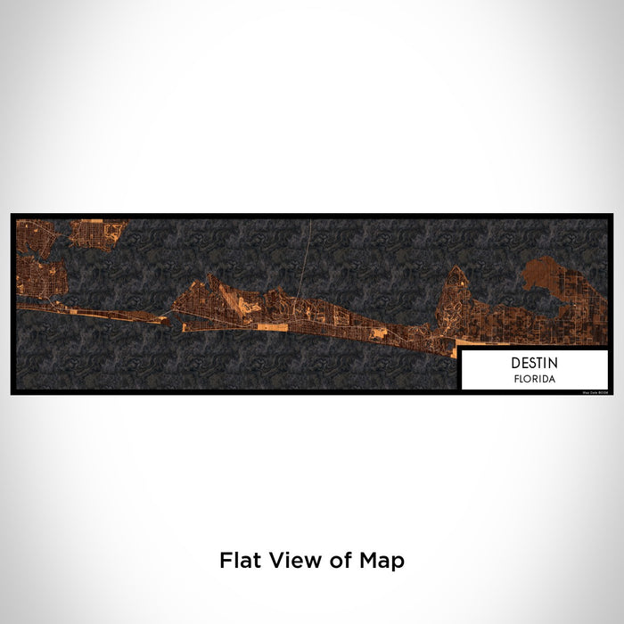 Flat View of Map Custom Destin Florida Map Enamel Mug in Ember