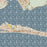 Destin Florida Map Print in Woodblock Style Zoomed In Close Up Showing Details