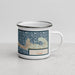 Right View Custom Destin Florida Map Enamel Mug in Woodblock