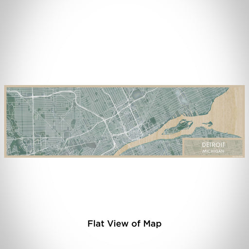Flat View of Map Custom Detroit Michigan Map Enamel Mug in Afternoon