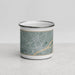 Front View Custom Detroit Michigan Map Enamel Mug in Afternoon
