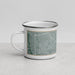 Left View Custom Detroit Michigan Map Enamel Mug in Afternoon