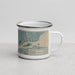 Right View Custom Detroit Michigan Map Enamel Mug in Afternoon