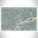 Detroit Michigan Map Print Landscape Orientation in Afternoon Style With Shaded Background
