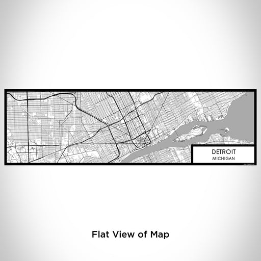 Flat View of Map Custom Detroit Michigan Map Enamel Mug in Classic