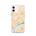 Custom Detroit Michigan Map iPhone 12 Phone Case in Watercolor