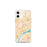Custom Detroit Michigan Map iPhone 12 mini Phone Case in Watercolor