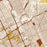 Detroit Michigan Map Print in Woodblock Style Zoomed In Close Up Showing Details