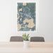 24x36 Detroit Lakes Minnesota Map Print Portrait Orientation in Afternoon Style Behind 2 Chairs Table and Potted Plant