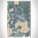 Detroit Lakes Minnesota Map Print Portrait Orientation in Afternoon Style With Shaded Background