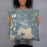 Person holding 18x18 Custom Detroit Lakes Minnesota Map Throw Pillow in Afternoon
