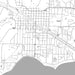 Detroit Lakes Minnesota Map Print in Classic Style Zoomed In Close Up Showing Details