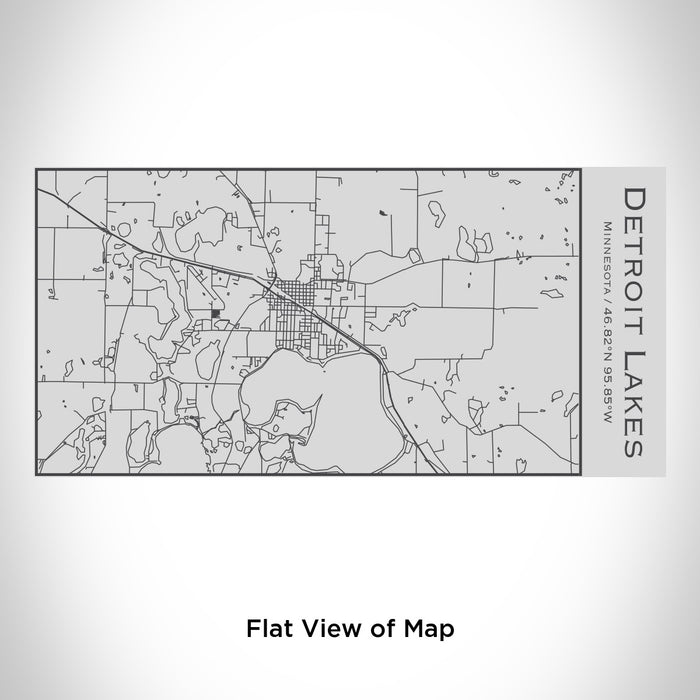 Rendered View of Detroit Lakes Minnesota Map Engraving on 17oz Stainless Steel Insulated Cola Bottle