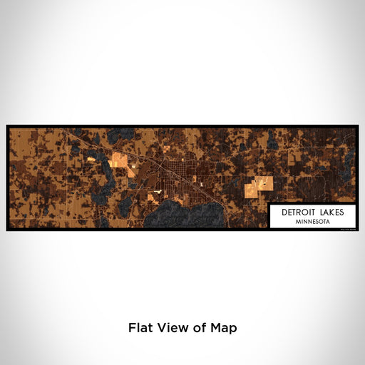 Flat View of Map Custom Detroit Lakes Minnesota Map Enamel Mug in Ember