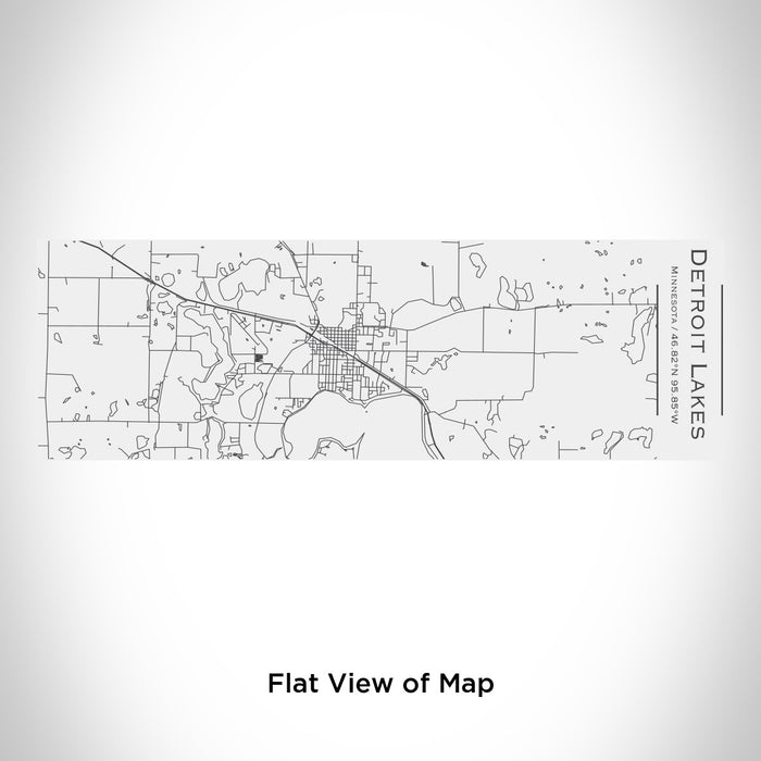 Rendered View of Detroit Lakes Minnesota Map Engraving on 10oz Stainless Steel Insulated Cup with Sliding Lid in White