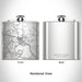 Rendered View of Detroit Lakes Minnesota Map Engraving on 6oz Stainless Steel Flask