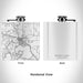 Rendered View of Detroit Lakes Minnesota Map Engraving on 6oz Stainless Steel Flask in White