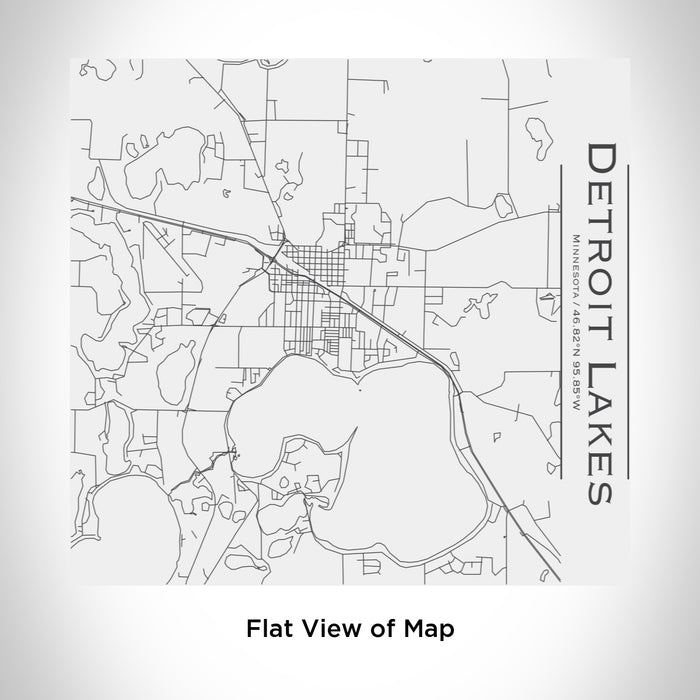 Rendered View of Detroit Lakes Minnesota Map Engraving on 17oz Stainless Steel Insulated Tumbler in White