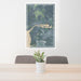 24x36 Dexter New York Map Print Portrait Orientation in Afternoon Style Behind 2 Chairs Table and Potted Plant